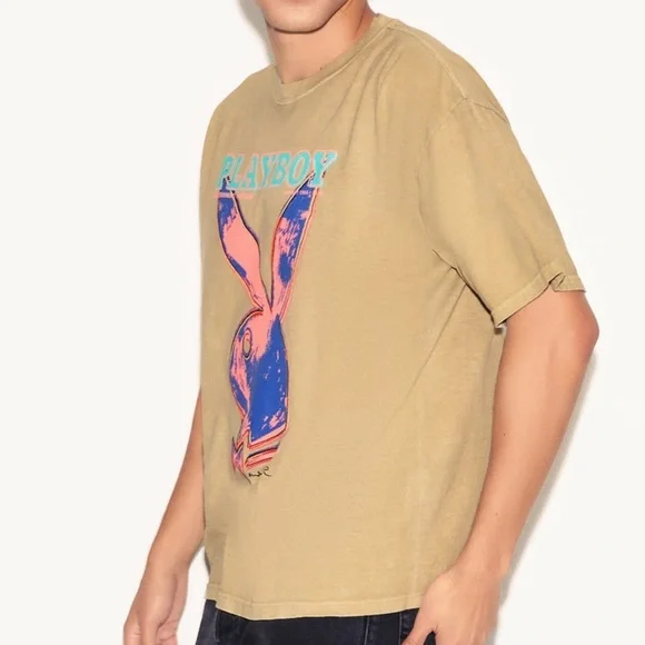 Playboy- Gray Acid Wash January 1986 PLAYBOY Pop Art Cover T-SHIRT Size Small - Picture 3 of 16